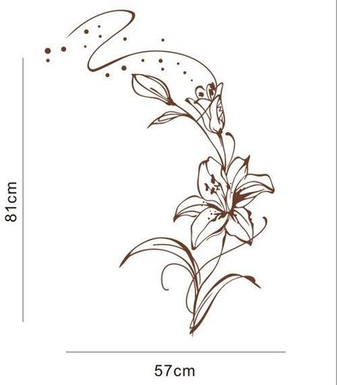 Feminie Tattoos, Lilies Drawing, Flowers Lily, Ribbon Tattoos, Small Pretty Tattoos, Tattoos Skull, Pretty Tattoos For Women, Lily Tattoo, Tattoo Flash Art