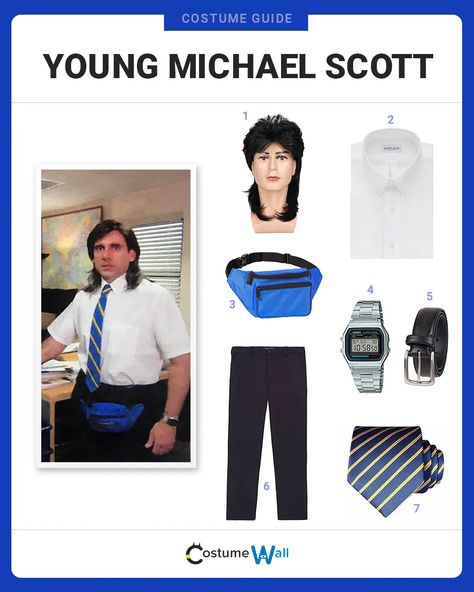 The Office Inspired Outfits, Jim From The Office Costume, The Office Costume Ideas Group, Kevin The Office Costume, The Office Outfits Show, Michael Scott Halloween Costume, Halloween Office Costumes, The Office Themed Halloween Costumes, The Office Photoshoot