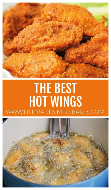 Crispy Hot Wings Deep Fryer, Breaded Hot Wings, Hot Wings Recipe Fried, Fried Hot Wings, Easy Hot Wings Recipe, Hot Chicken Wings Recipe, Wings Recipe Oven, Chicken Wings Recipe Oven, Wing Flavors