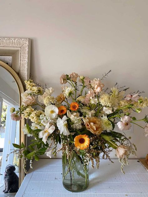 Nine Favorite Things. - Half Baked Harvest Yellow Flower Arrangements, Yellow Wedding Flowers, Beautiful Bridal Bouquet, Whidbey Island, Bouquet Arrangements, Floral Arrangements Wedding, Pastel Flowers, Pastel Floral, Floral Centerpieces