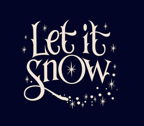 Winter Typography Design, Magical Typography, Snow Lettering, Magic Typography, Winter Typography, Winter Lettering, Frozen Kingdom, Calligraphy Christmas, Snow Blizzard