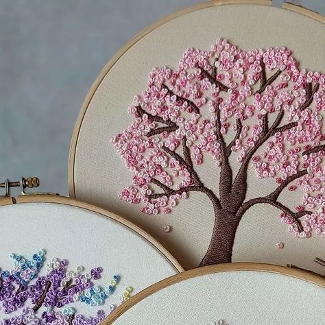 Embroidery by Elahe on Instagram: "Spring trees 💗 #beginnerfriendly PDF Pattern +instructions -link in bio, YouTube video tutorial -Momentoell 🌸 . . ." Spring Trees, Spring Tree, Youtube Video, Video Tutorial, Pdf Pattern, Youtube Videos, Trees, Embroidery, Pattern