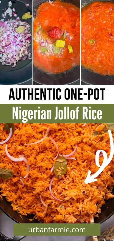 Nigerian Jollof Rice, Pepper Rice, African Recipes Nigerian Food, Nigerian Recipes, African Cooking, Rice Side Dishes, Jollof Rice, Easy Rice Recipes, African Recipes