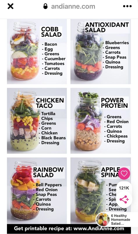 Mix And Match Salad, Layered Mason Jar Salads, Salad Prep Jars, Vegan Salad In A Jar, Easy Salad In A Jar Recipes, Jar Lunches Healthy, Meal Prep Jar Salads, Vegan Jar Salads, Salads In A Jar Recipes Healthy