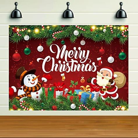 New Year Notice Board Decoration, Xmas Backdrop Ideas, Christmas Backdrop Ideas Backgrounds, Christmas Banner Design, Christmas Party Background, Merry Christmas Photography, Decor For Photography, Christmas Board Decoration, Merry Christmas Backdrop