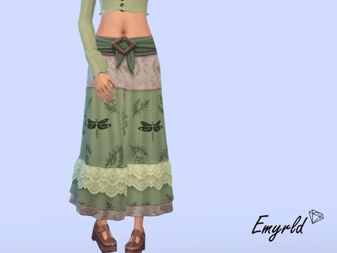 The Sims Resource - Long Fairycore Skirt (requires Strangerville) Sims4 Cc Fairycore, Sims 4 Star Clothes, Sims Long Dress Cc, Sims 4 Green Clothes, Sims 4 Cc Cottagecore Accessories, Sims 4 Nature Clothes, Sims 4 Cyberpunk Cc Maxis Match, S4cc Cottagecore, Sims 4 Cc Rainbow Clothes