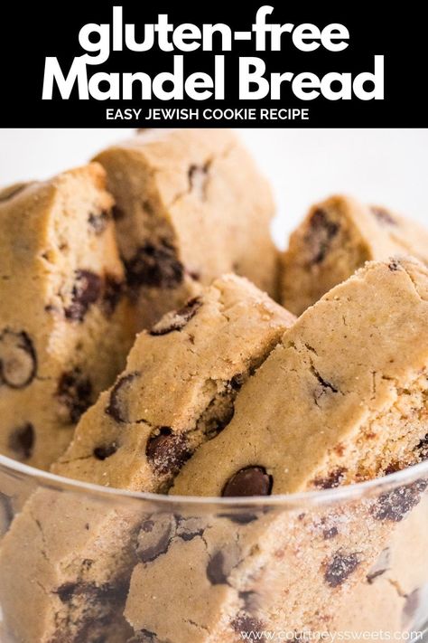 Gluten-Free Mandel bread is a delicious twice-baked Jewish cookie that is similar to biscotti cookies. And now enjoy during the Jewish holidays even if you can't have gluten! Mandel Bread Recipe, Mandel Bread, Flourless Cake Recipes, Jewish Desserts, Passover Recipes Dessert, Joy Cookies, Passover Desserts, Gf Cookies, Kosher Cooking