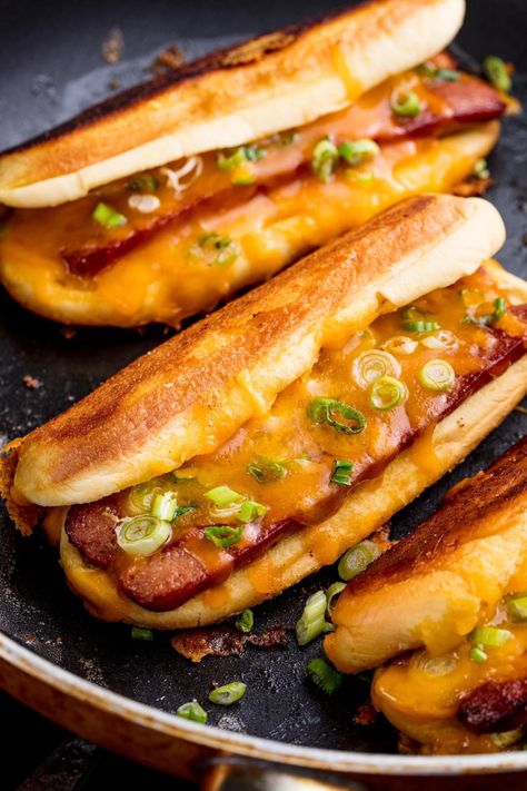 Regular Hot Sandwiches, Cheesy Waffles, Hot Dog Cheese, Grilled Cheese Hot Dog, Crescent Roll Recipes Dinner, Dogs Recipes, Hot Sandwiches, Corn Muffin, Hot Dogs Recipes