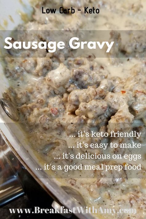 Low Carb Sausage Gravy, Recipes For Sausage, Low Carb Sausage, Quick Keto Breakfast, Desayuno Keto, Best Meal Prep, Diet Breakfast Recipes, Ketogenic Diet Meal Plan, Low Carb Breakfast Recipes