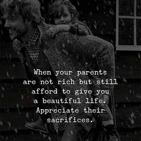 when your parents are not rich bt still afford to give you a beautiful life. #motivational #inspirational #successful #motivationalquotes #entrepreneurship #entrepreneurs #entrepreneurlife #businessman #businessowner #startuplife #success #businesswoman #quoteoftheday #successquotes #startup #motivationalquote #inspirationalquotes #entrepreneur #hardworkpaysoff #entrepreneurlifestyle #inspiredaily #business #ceo #startups #hustle #millionaire #billionaire #grind #moneymaker #millionairemindset Parents Sacrifice, Appreciate Your Parents, Inspirational And Motivational Quotes, Happy New Year Quotes, Wishes For Friends, A Beautiful Life, Year Quotes, Quotes About New Year, Daughter Quotes