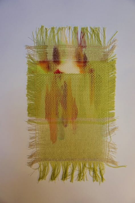 Weave Installation, Painted Warp, Creative Textiles, Contemporary Textiles, Textile Fiber Art, Weaving Textiles, Weaving Projects, Weaving Patterns, Art Textile