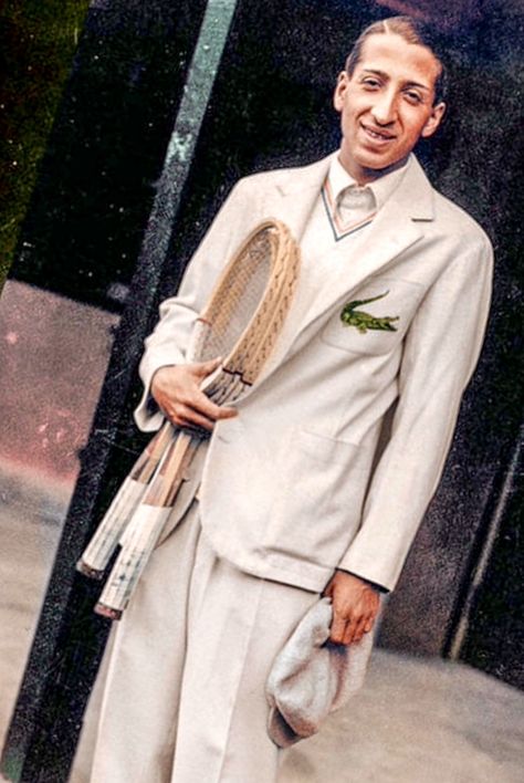 René Lacoste Glam Party Outfit, Tennis Magazine, Lacoste Vintage, Contemporary History, René Lacoste, Polo Lacoste, Slim Aarons, Historical People, Vintage Tennis