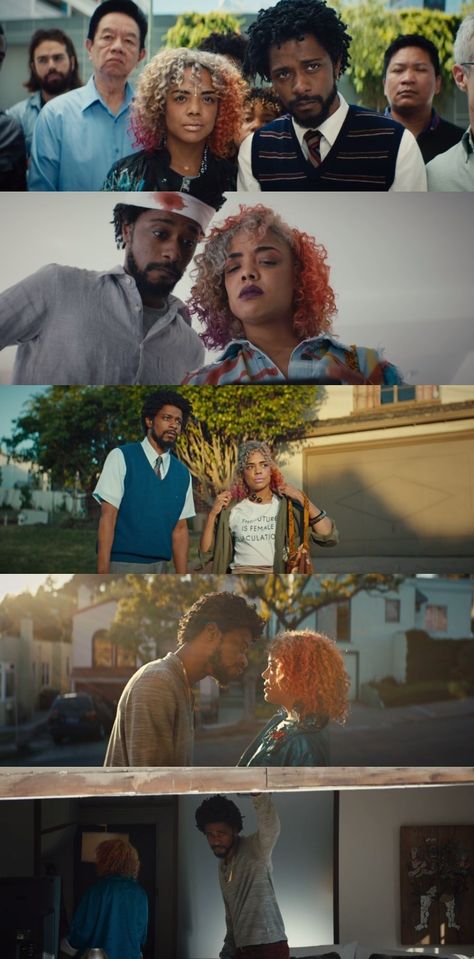 Lakeith Stanfield and Tessa Thompson as Cassius "Cash" Green and Detroit in Sorry To Bother You (2018) Lakeith Stanfield Sorry To Bother You, Sorry To Bother You Cinematography, Sorry To Bother You, Lakeith Stanfield Aesthetic, Lakeith Stanfield, Before The New Year, Friends Always, Best Films, Green Book