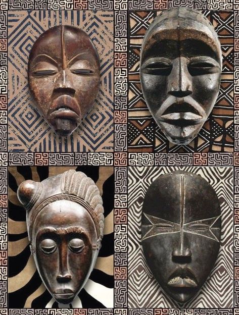 Mask Portrait, Ghana Art, African Art Projects, Afrofuturism Art, African Tattoo, African Inspired Decor, Afrique Art, Afrikaanse Kunst, African Sculptures