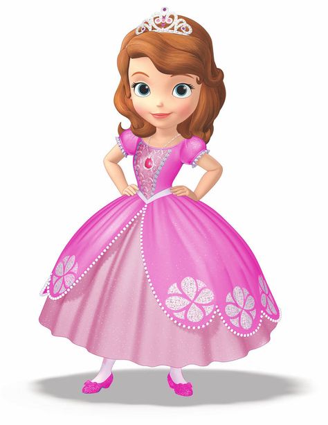 Sofia Cartoon, Putri Aurora, Sofia The First Cartoon, Princess Sofia Cake, Sophia Cake, Doll Cake Designs, Sofia The First Cake, Princess Sofia Birthday, Princess Sofia Party