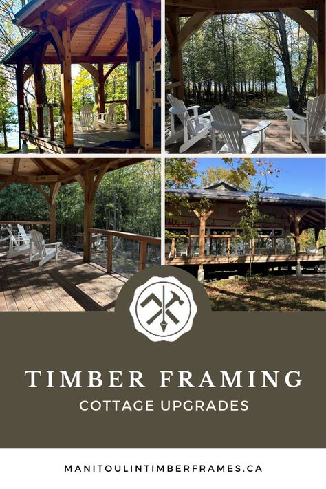 Ready to elevate your cottage into a true retreat? With the timeless beauty of timber framing, you can turn your space into an oasis that blends rustic charm with modern elegance. Imagine stunning exposed beams, open spaces, and custom craftsmanship that will make your cottage the star of your weekend getaways. Timber framing isn’t just construction—it’s a lifestyle upgrade. Ready to bring your vision to life? #CottageOasis #TimberFraming #CottageLife #CustomCabinDesign #TimberCraftsmanship Lifestyle Upgrade, Exposed Beams, Timber Framing, Cabin Design, Open Spaces, Timber Frame, Open Space, Weekend Getaways, Modern Elegance