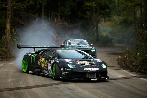 Lamborghini Drift, Mustang Drift, First Lamborghini, Wrapped Cars, Cars Drifting, Drift Truck, Ken Block, Formula Drift, Lamborghini Murcielago