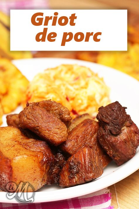 Griot de porc – Ti Molokoy blog Haitian Food, Haitian Food Recipes, Food To Make, Good Food, Food And Drink, Cooking Recipes, Yummy Food, Meat, Fruit