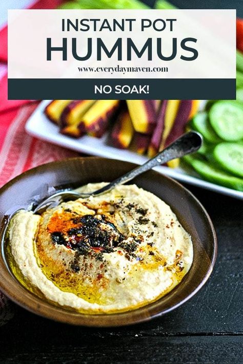 Use your Instant Pot to make light and creamy hummus from dried beans in under an hour. Plus, this Instant Pot Hummus requires no soak time! Instant Pot Hummus, Simply Happy Foodie, Tartiflette Recipe, Creamy Hummus, Vegan Instant Pot Recipes, Pot Recipes Healthy, Dry Chickpeas, Creamy Recipes, Healthy Instant Pot Recipes