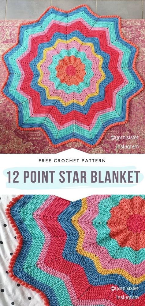 12 Point Star Temperature Blanket, Free Star Crochet Blanket Pattern, Granny Star Blanket Crochet Pattern, Star Shape Crochet Pattern, 9 Point Star Crochet Pattern, 12 Star Crochet Blanket, Star Shaped Crochet Blanket Pattern, 12 Point Star Crochet Temperature Blanket, Crochet 12 Point Star Blanket Free Pattern