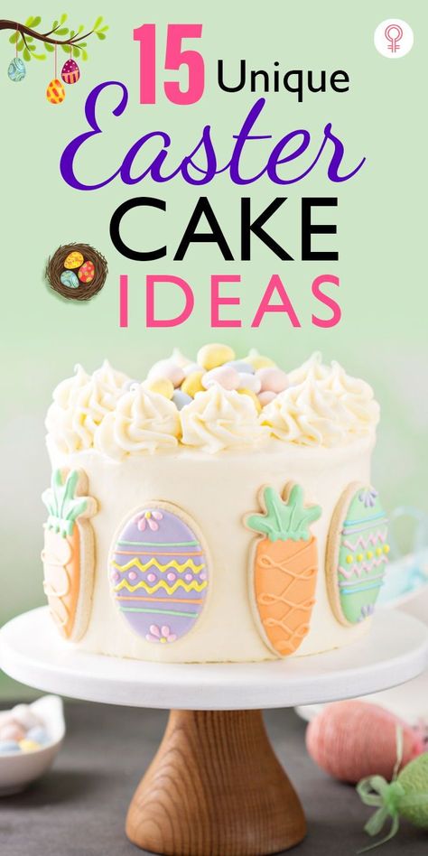 15 Unique Easter Cake Ideas: With Easter coming closer, we bring to you a few ideas that are easy to try, even if you lack the skill of a talented baker in the kitchen. These delicious desserts are sure to make the end of your lavish meal perfect and satisfy your sweet cravings. #easter #easter2022 #eastercakes Easter Cake Decorations Ideas, Simple Easter Cake Decorating, Easter Cakes Ideas Creative Beautiful, Easter Cake Ideas Creative, Easy Easter Cakes Ideas, Easter Theme Cake, Easter Cakes And Cupcakes, Easter Cakes Ideas, Easter Cake Decorating Ideas