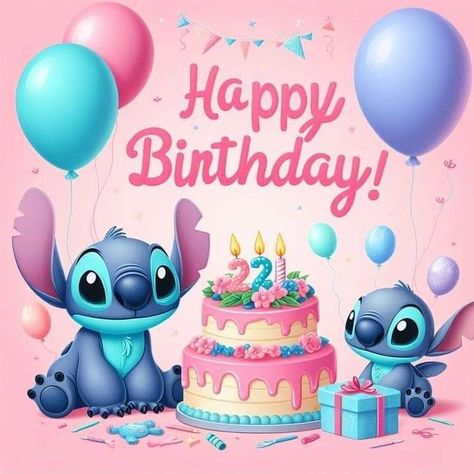 Stitch Happy Birthday, Stitch Printable, Stitch Drawings, Disney Nail, Lilo And Stitch Drawings, Birthday Cartoon, Unicorn Birthday Cake, Cake Topper Tutorial, Stitch Drawing