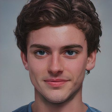 Artbreeder Brown Hair And Hazel Eyes, Harry Potter Portraits, Teen Series, She's A Lady, Boy Face, Cedric Diggory, Boy Character, Creating Characters, Hazel Eyes