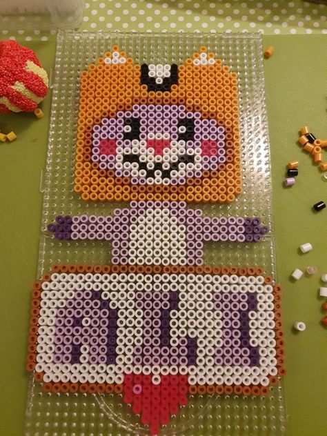 Alis skylt med Lankybox Foxy Lankybox Foxy, Perler Pattern, Kids Valentine Boxes, Valentine Boxes, Valentine Box, Perler Patterns, Valentines For Kids, Perler Beads, Bead Art