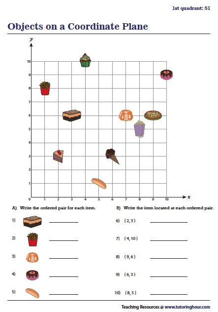 Objects on a Coordinate Plane Coordinates Worksheets, Coordinate Plane Activity, Coordinates Math, Coordinate Planes, Coordinate Plane Worksheets, Math Art Projects, Family Activities Preschool, Coordinate Grid, Ordered Pairs