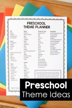 Preschool Theme Ideas, Calendar Preschool, Homeschool Themes, Theme List, Kindergarten Themes, Monthly Planning, Theme Activities, Planning Calendar, Toddler Classroom