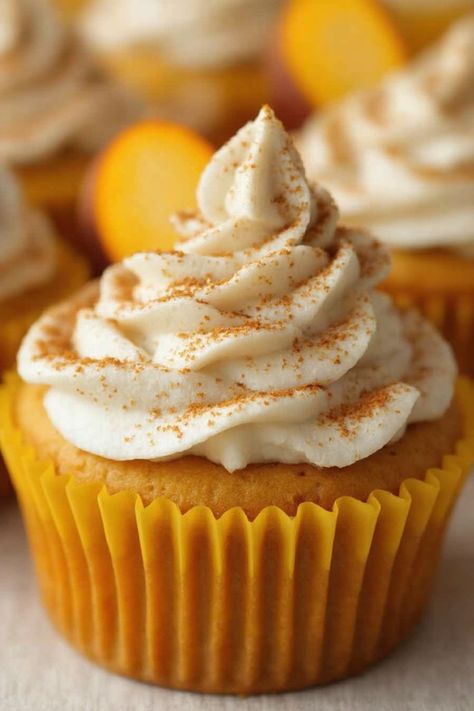 Pumpkin Cheesecake Cupcake Recipe  Ingredients  - 1 1/2 cups graham cracker crumbs - 1/4 cup sugar - 1/2 cup unsalted butter, melted - 1 (8 oz) package cream cheese, softened - 1/2 cup sugar - 1 cup canned pumpkin puree - 2 large eggs - 1 teaspoon vanilla extract - 1 teaspoon pumpkin pie spice  Instructions  - Preheat the oven to 325°F and line a muffin tin with cupcake liners.  - In a medium bowl, combine graham cracker crumbs, 1/4 cup sugar, and melted butter; press mixture into the bottom of each cupcake liner.  - Read more on... Pumpkin Cheesecake Cupcakes Recipe, Pumpkin Roll Cupcakes, Cornbread Cupcakes, Pumpkin Cheesecake Cupcakes, Cheesecake Cupcake, Cheesecake Cupcakes Recipe, Pumpkin Cheesecake Muffins, Mini Loaf Cakes, Cream Cheese Cupcakes