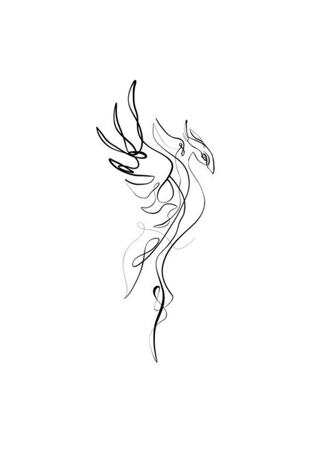 Phoenix Feather Tattoos, Phoenix Tattoo Feminine, Small Phoenix Tattoos, One Line Tattoo, Phoenix Tattoo Design, Petite Tattoos, Fire Tattoo, Forearm Tattoo Women, Phoenix Tattoo