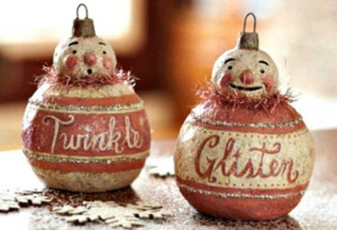 Diy Schneemann, Diy Snowman, Snowman Christmas Tree, Snowman Crafts, Christmas Ornaments Homemade, Snowman Ornaments, Primitive Christmas, Handmade Christmas Ornaments, Vintage Christmas Decorations