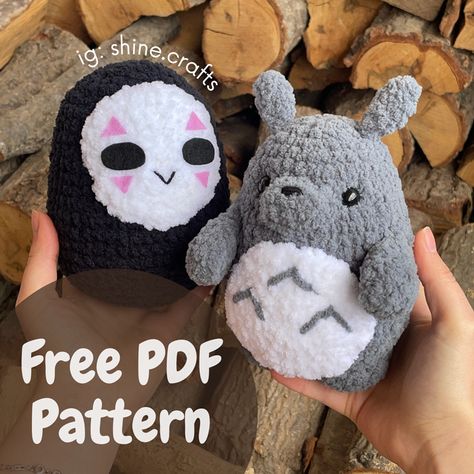 Low Sew Crochet Amigurumi, Small Crochet Plush, Crochet Totoro, Easy Crochet Animals, Shoes Chunky, Amigurumi Animals, Crochet Animals Free Patterns, Crochet Design Pattern, Kawaii Crochet