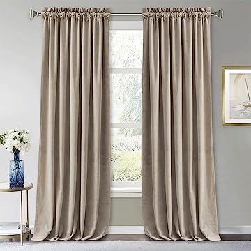 Amazon.com: RYB HOME Luxury Window Curtains, Soft Room, Luxury Windows, Velvet Room, Luxury Curtains, Pink Curtains, Curtains For Bedroom, Privacy Panels, Thermal Curtains