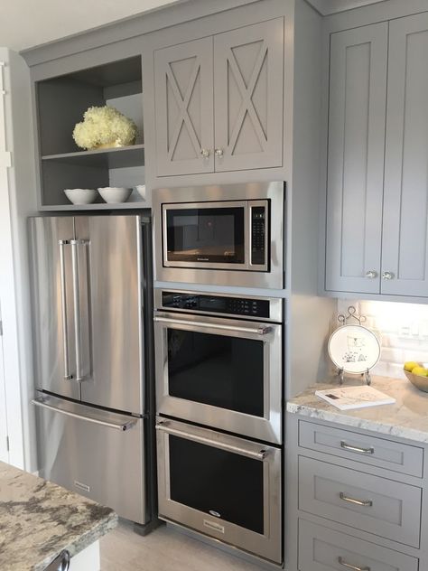 Gray Kitchen Cabinets, Cottage Kitchen Cabinets, Accent Cabinets, Diy Kitchen Renovation, Gray Kitchen, Grey Kitchen Cabinets, Grey Kitchen, Kitchen Redo, Cottage Kitchen