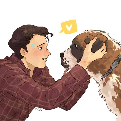 Dbh Fanart, Detroit: Become Human, Quantic Dream, Detroit Become Human Connor, Becoming Human, Detroit Being Human, I Like Dogs, Detroit Become Human, Human Art