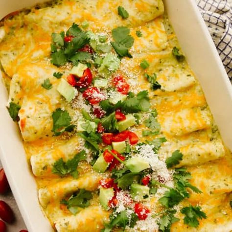 Eggs And Salsa, Jarred Salsa, Breakfast Enchiladas, Best Breakfast Casserole, Homemade Corn Tortillas, The Recipe Critic, Amazing Breakfast, Recipe Critic, Green Enchilada Sauce