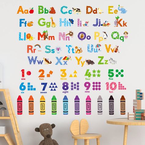 Decorate your room instantly. Bring colour and life into your room without the hassle of painting and cleaning Toddler Decor, Kids Decals, Wall Stickers Animals, Number Wall, Alphabet Wall, Tree Nursery, Wall Stickers Bedroom, Animal Alphabet, Wall Stickers Kids