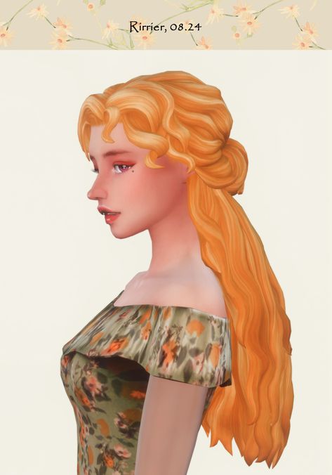 Emily CC Finds — carolforest: RIRRIER HAIR  I took the time to... Ts4mm Cc, Sims 4 Decades Challenge, Sims Medieval, Medieval Hairstyles, Sims Stories, The Sims 4 Pc, Victorian Hairstyles, Sims 4 Mm Cc, Sims 4 Body Mods