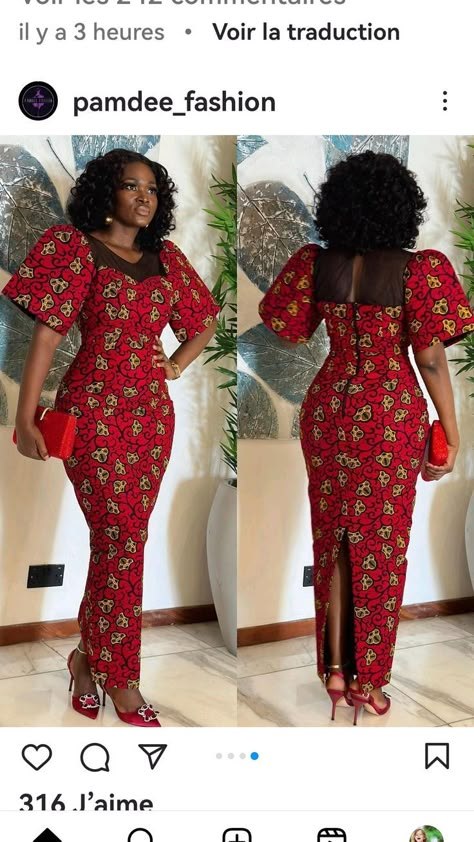 African Dresses Modern For Church, Ankara Long Gown Styles For Ladies, African Dress Ideas, Ankara And Lace Styles, Ankara Clothes, Gown Styles For Ladies, Ankara Design, Ankara And Lace, Simple Dress Styles