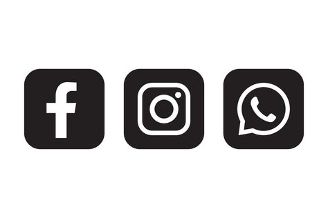 Facebook, instagram and whatsapp icon Facebook Pic, Blog Logo Design, Whatsapp Logo, Free Logos, Whatsapp Icon, Twitter Icon, Blog Logo, Laser Cut Sign, Ikat Pattern