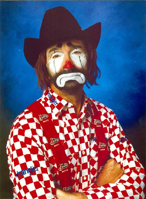 The Rodeo Clown Clown Face Paint, Rodeo Clown, Pierrot Clown, Rodeo Rider, Cowboy Artists, Clown Party, Rodeo Events, Rodeo Cowboys, Send In The Clowns