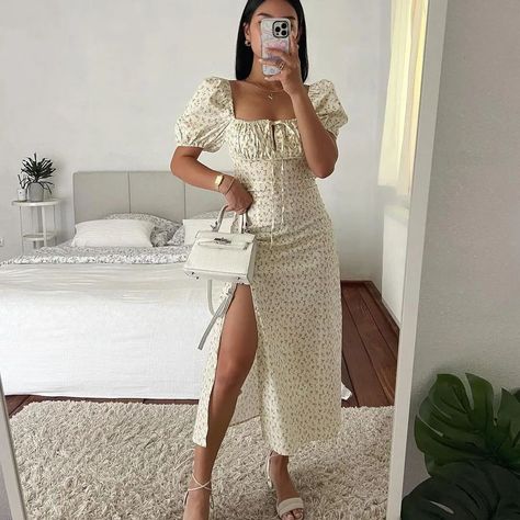 Outfit Goals ⭐ #ootd #outfits #outfitfashion #outfitideas #outfitinspiration Outfit Elegantes, Floral Dress Outfits, Summer Day Dresses, Formal Wear Women, Outfit Looks, Ootd Outfits, Casual Day Outfits, Ootd Style, Formal Outfit