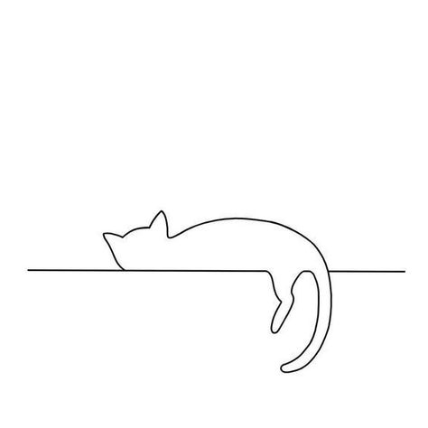 Cat Tattoo Simple, 심플한 그림, Cat Tattoo Designs, Minimalist Drawing, 강아지 그림, Mini Drawings, Line Tattoos, Cat Tattoo, Wire Art