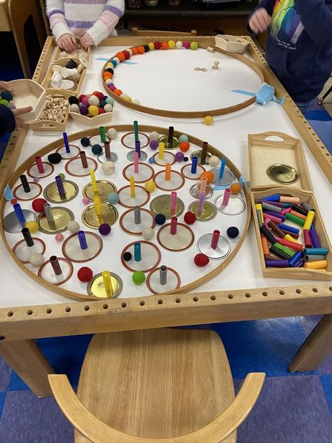 Open Ended Provocation, Circles And Triangles Eyfs Activities, Reggio Circle Time Area, Enclosing Schema Activities, Reggio Provocations Preschool, Loose Parts Play Preschool, Circle Activities For Preschool, Open Ended Play Preschool, Loose Part Storage