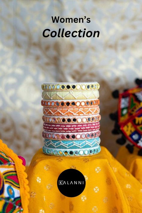 Navratri Splendor: A Collection of Festive Delights Diy Earrings Materials, Fabric Bangles, Silk Thread Bangles Design, Silk Bangles, Thread Bangles Design, Vibrant Fashion, Ankle Bracelets Diy, Diy Jewellery Designs, Bangles Diy