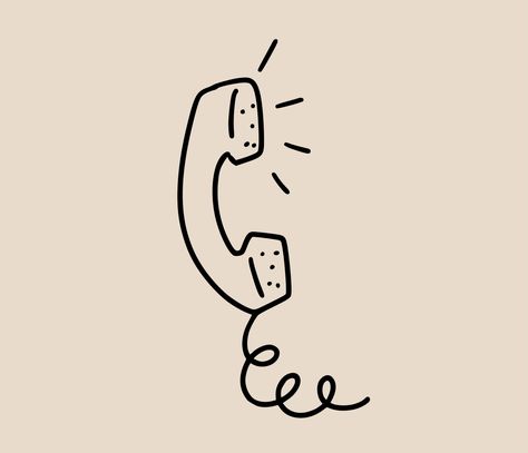 Tiny Phone Tattoo, Phone Tattoo Ideas, Telephone Doodle, Telephone Tattoo, Phone Tattoo, Ephemeral Tattoo, Bff Tattoos, Simple Doodles, New Artists