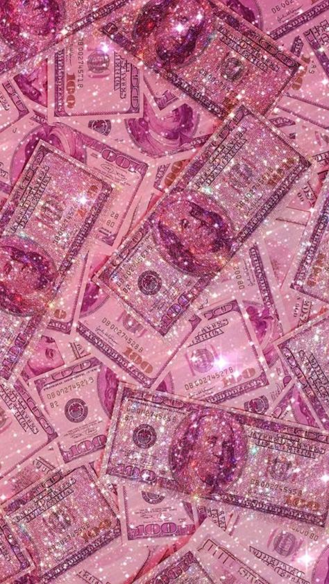 Bratz Phone Aesthetic, Pink Influencer Aesthetic, Pink Aesthetic Money, Pink Chrome Aesthetic, Pink Money Wallpaper, Pink Money Aesthetic, Glitter Wallpaper Hd, Wallpaper Money Aesthetic, Cash Wallpaper