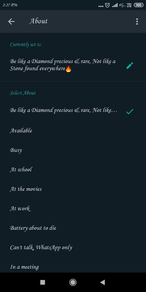 Thoughts For Whatsapp Bio, Attitude Wallpaper Aesthetic, About In Whatsapp English, What's Up About Quotes In One Line, Whatsup Bio Quotes, Cute Whatsapp Abouts, Attitude Whatsapp Bio, Funny Whatsapp Status Captions, What's App About Quote